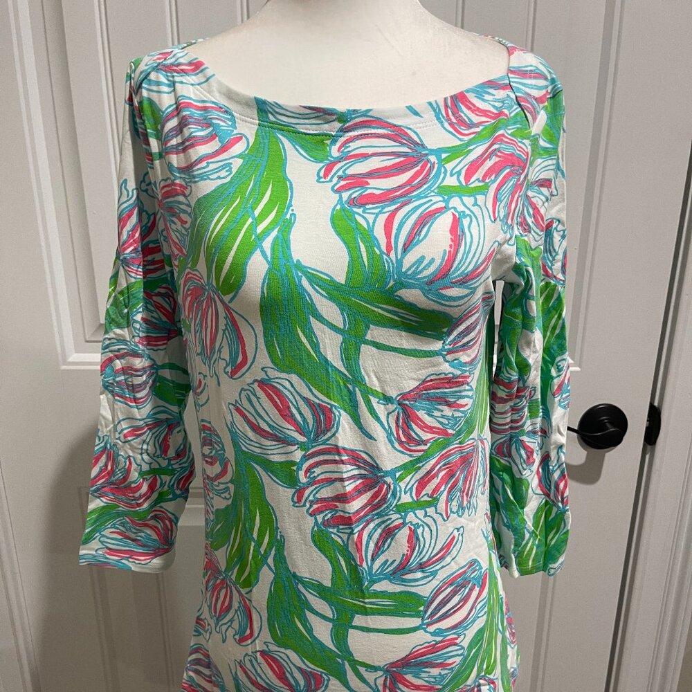 Lilly Pulitzer Andie Top in Resort White Ring the Bellboy